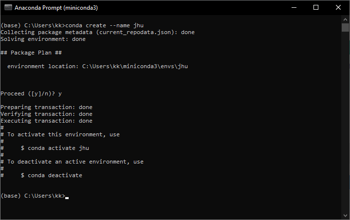 Create a virtual environment