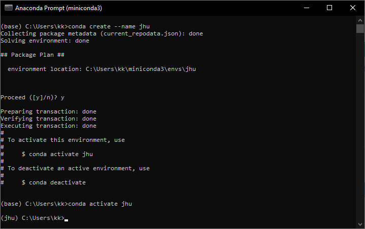 Activate the virtual environment